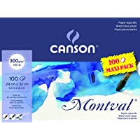 Bloc Encolado- 24x32 cm- 100 Hojas- Canson Montval Jumbo- Grano Fino 300g